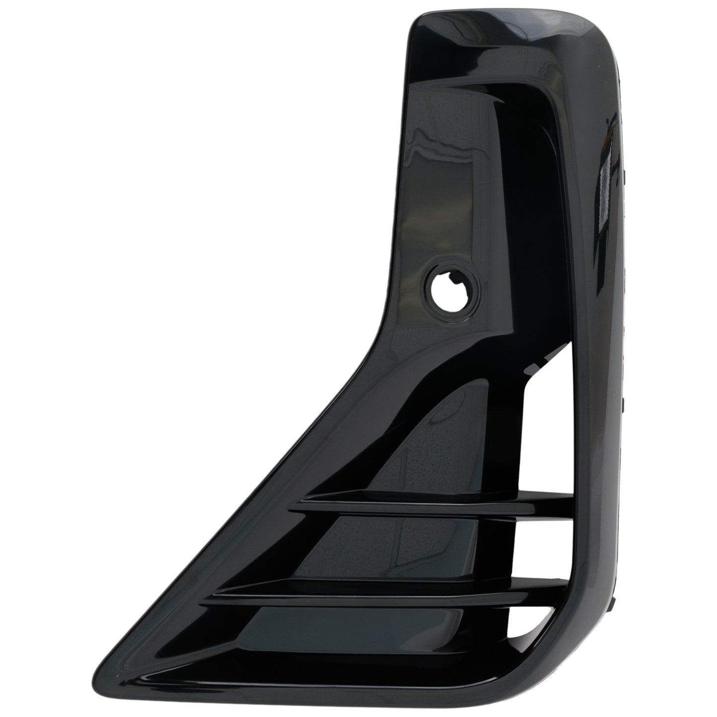 Передняя решетка бампера со стороны водителя, глянцево-черная