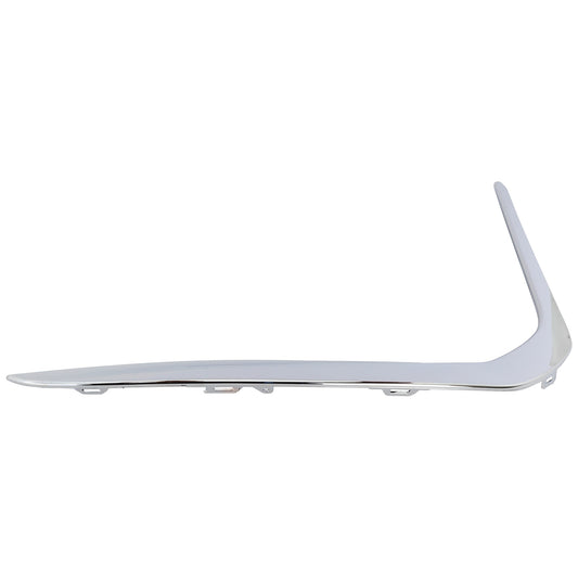Front, Driver Side, Lower Bumper Trim, Chrome, Base Model