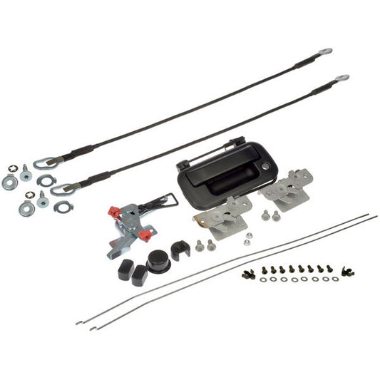 38913 Help Series Tailgate Handle and Bezel, Textured Black Plastic Without Camera Hole With Key Hole