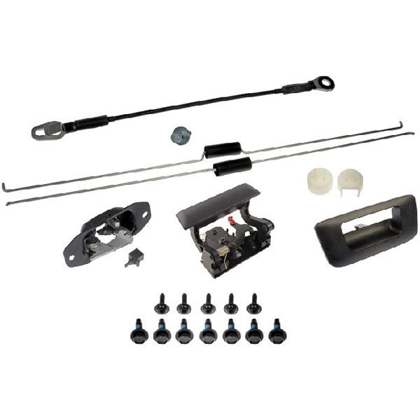 38914 Help Series Tailgate Handle and Bezel, Black Plastic Without Camera Hole Without Key Hole