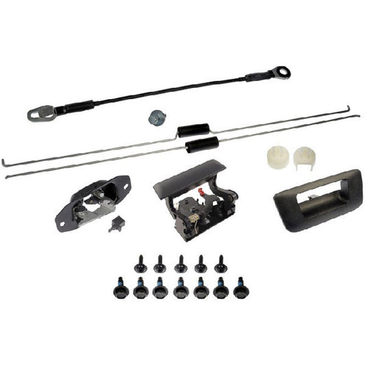 38914 Help Series Tailgate Handle and Bezel, Black Plastic Without Camera Hole Without Key Hole