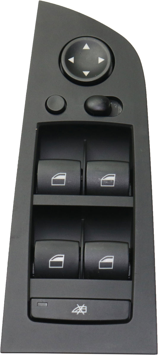 Front, Driver Side Window Switch, Black, with Power Folding Mirrors