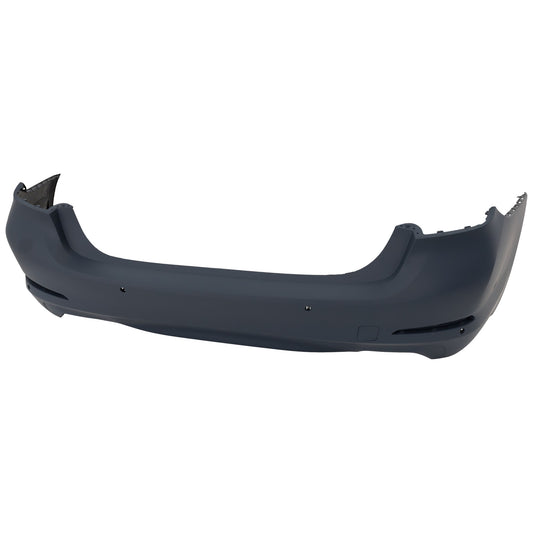 Rear Primed Bumper Cover, For Models with Park Distance Control Sensor and Park Assist System and without M Package and Luxury Package, CAPA Certified