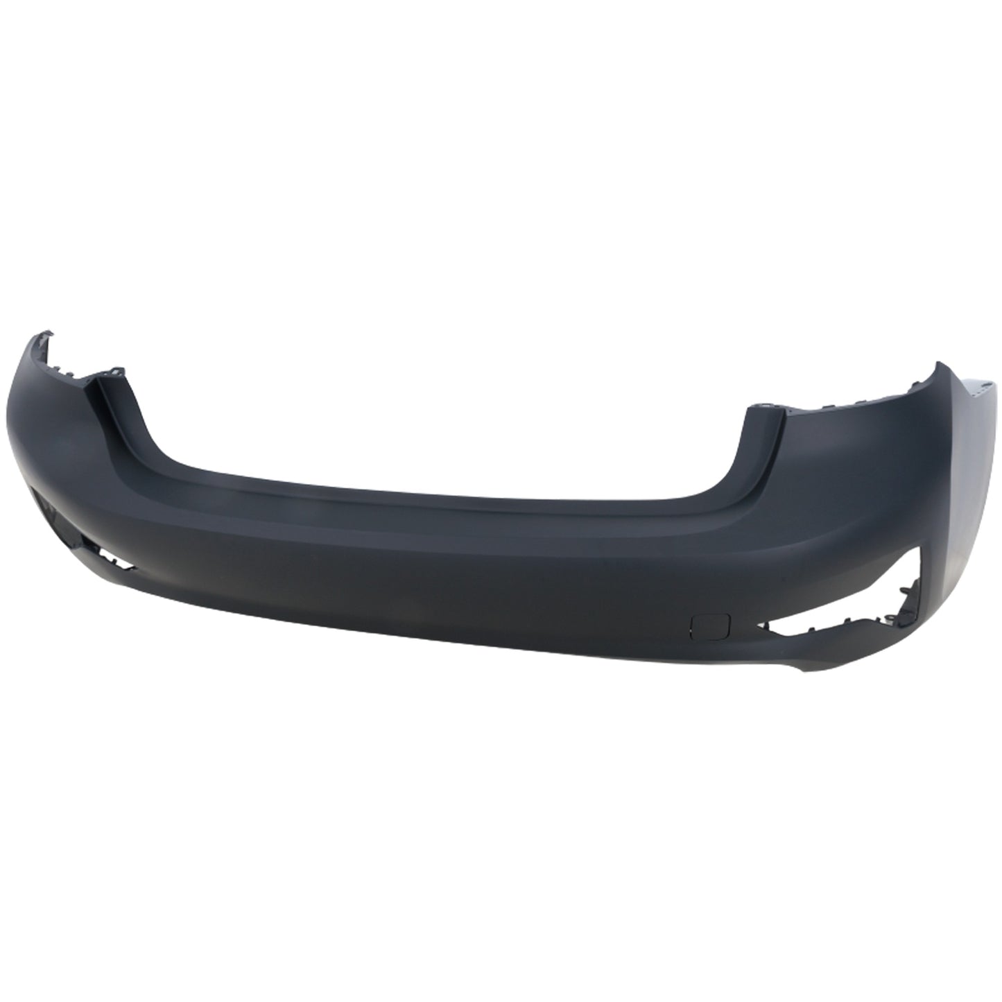 Накладка на задний бампер, грунтованная, для моделей без спортивного пакета M, с линиями отделки Luxury Line и отверстиями для датчиков парковки, сертифицирована CAPA