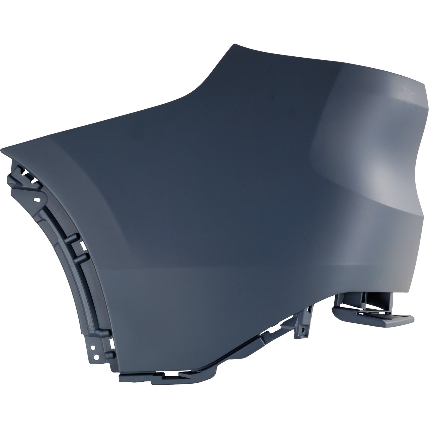 Задний бампер со стороны водителя, грунтованный пластик