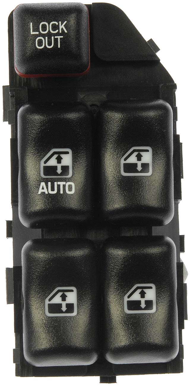 901-106 Front, Driver Side OE Solutions Series Window Switch Black 5 Buttons