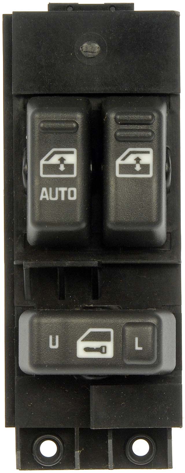 901-118 Front, Driver Side OE Solutions Series Window Switch Black 3 Buttons