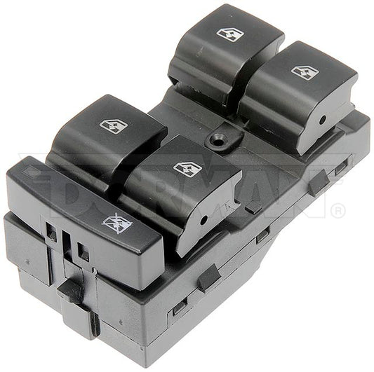 901-191 Front, Driver Side Window Switch, Black, with Blue Backlight