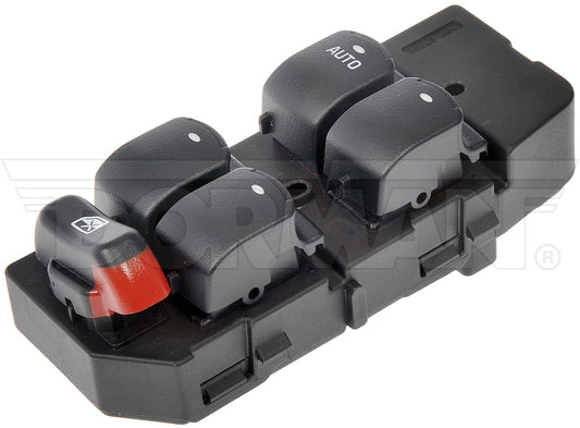 901-199 Front, Driver Side Window Switch, Black, 5 Buttons, with Express Up and Down