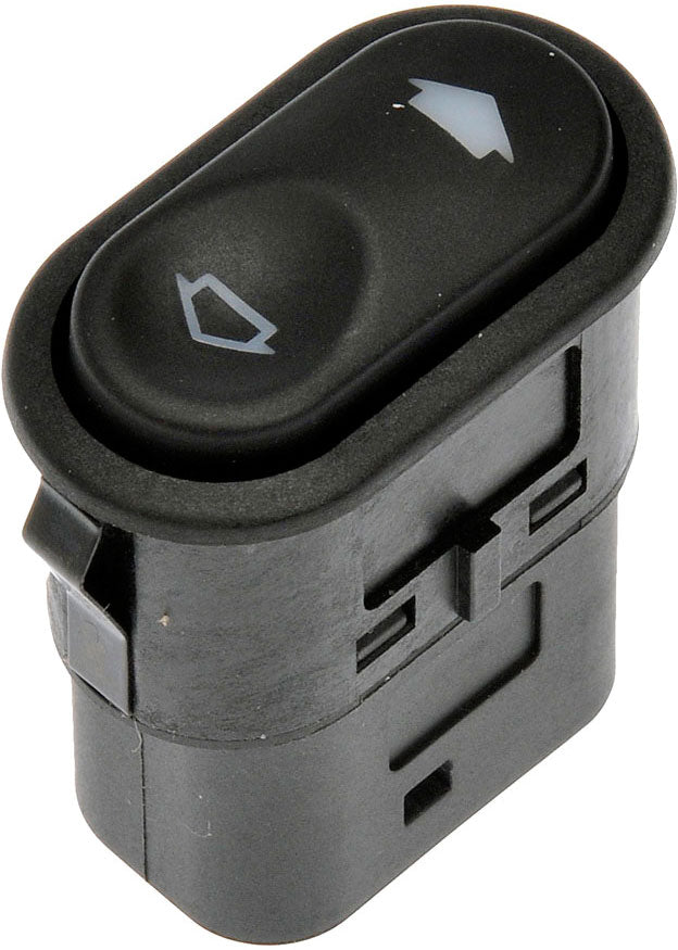 901-369 Front, Passenger Side or Rear, Driver or Passenger Side Window Switch, Black, 1 Button