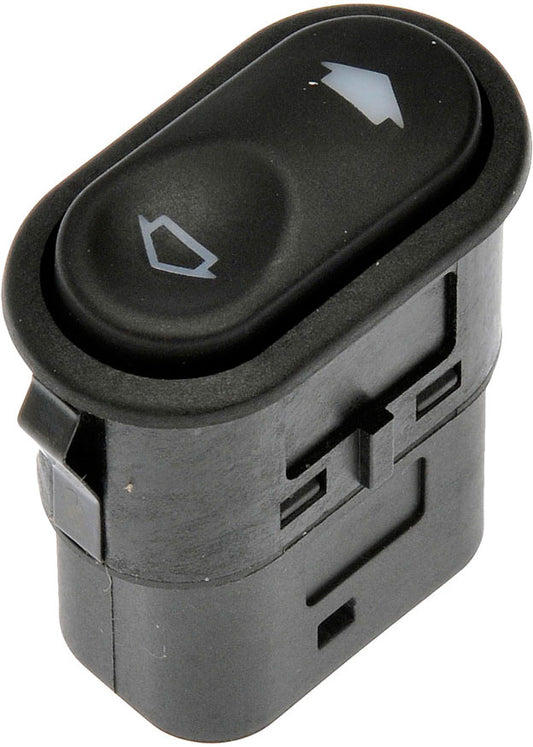 901-369 Front, Passenger Side or Rear, Driver or Passenger Side Window Switch, Black, 1 Button
