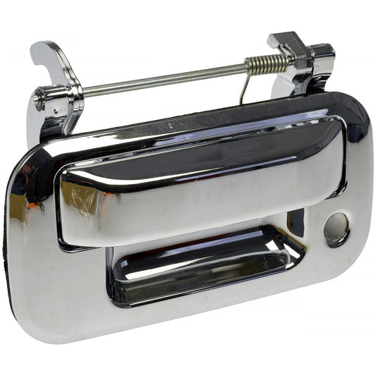 91076M Help Series Tailgate Handle and Bezel, Chrome Metal Without Camera Hole With Key Hole