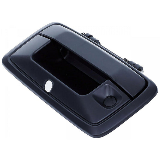 97771 Help Series Tailgate Handle and Bezel, Black Plastic Without Camera Hole With Key Hole