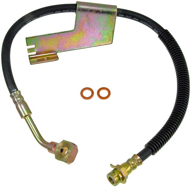 H380587 Front, Passenger Side First Stop Series Brake Line, Metal and Rubber