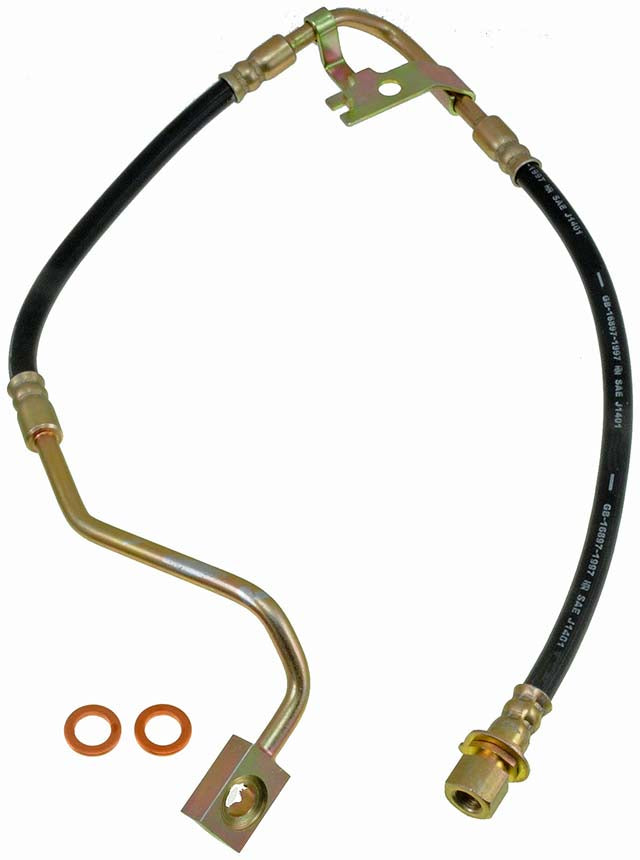 H381363 Front, Passenger Side First Stop Series Brake Line, Metal and Rubber