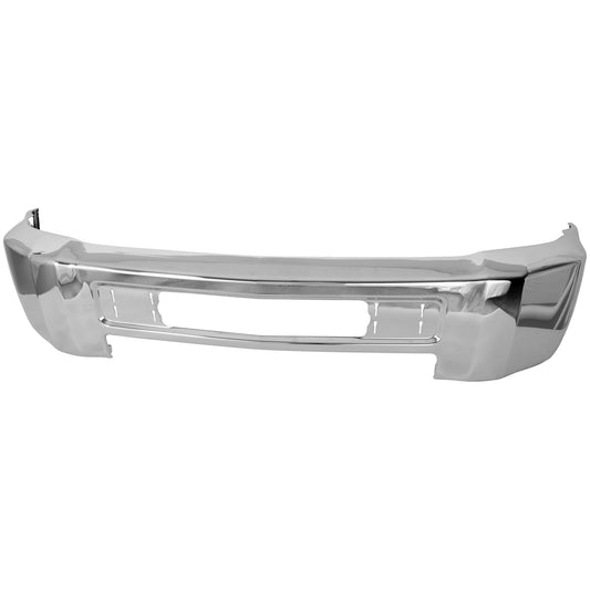 Front Bumper, Chrome, With Fog Light Holes, Without Parking Aid Sensor Holes, Without Brackets
