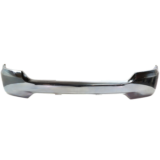 Front Bumper, Chrome, Without Fog Light Holes, Without Impact Bar Skid Plate, Without Mounting Brackets