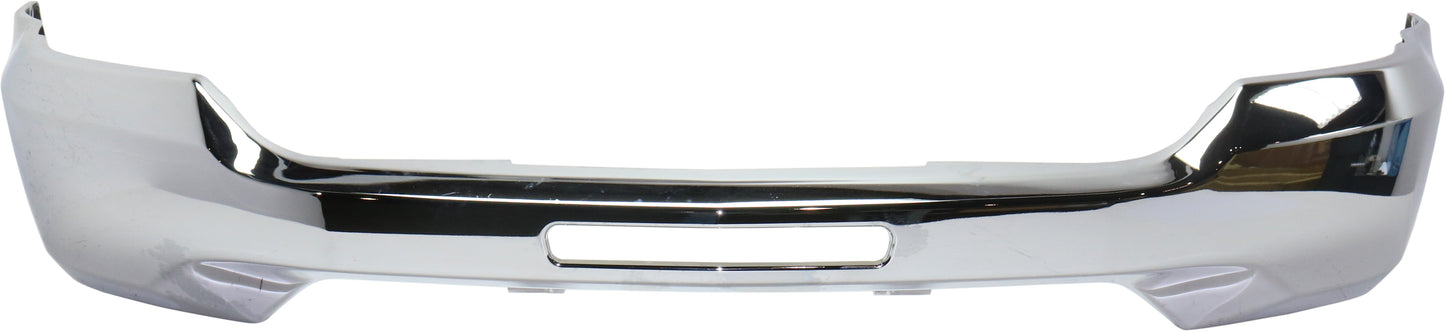 Front Bumper, Chrome, Without Fog Light Holes, Without Impact Bar Skid Plate, Without Mounting Brackets