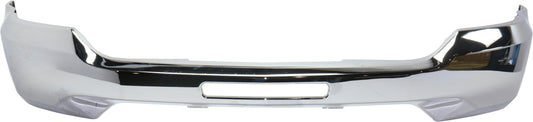 Front Bumper, Chrome, Without Fog Light Holes, Without Impact Bar Skid Plate, Without Mounting Brackets