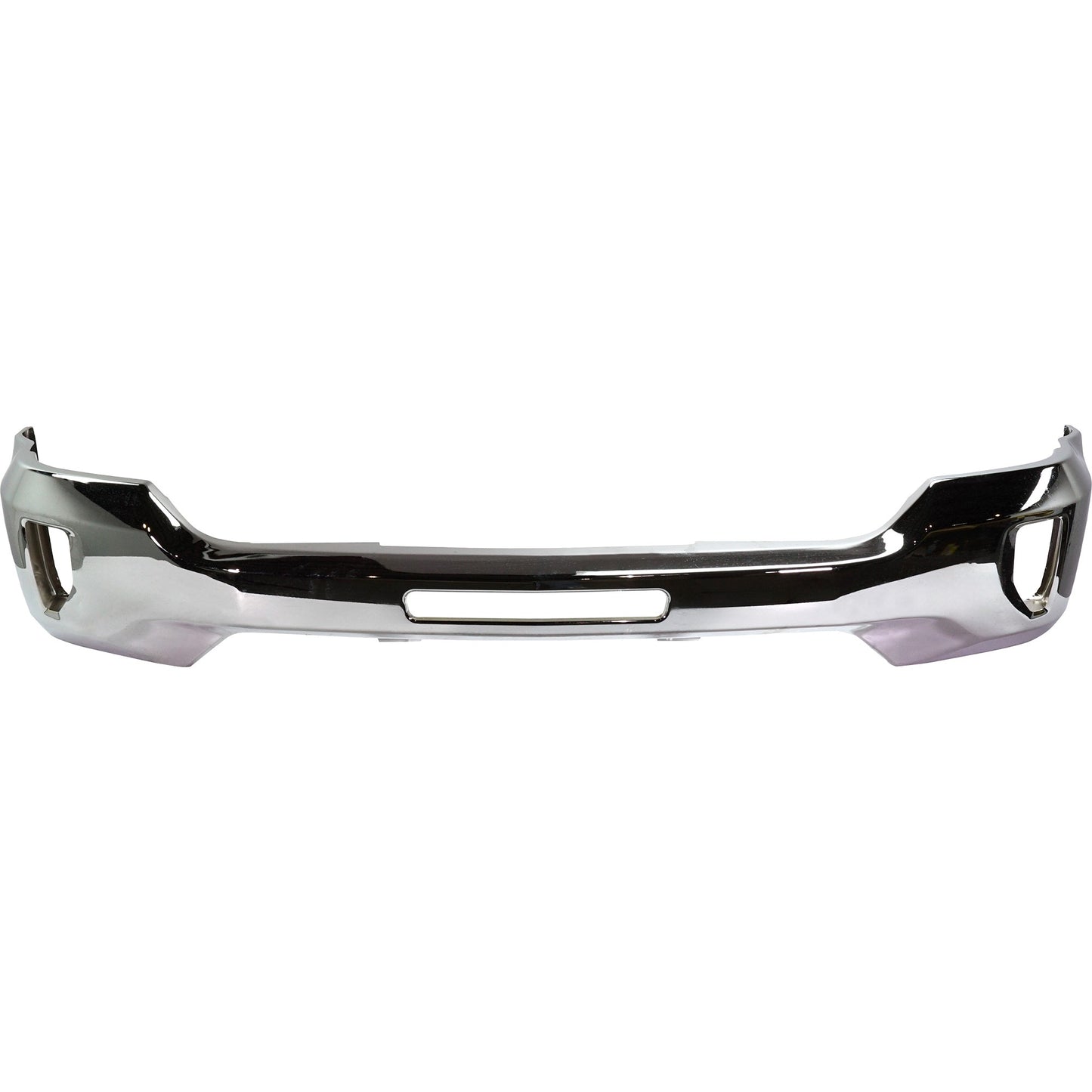 Front Bumper, Chrome, With Fog Light Holes, With Impact Bar Skid Plate, Without Mounting Brackets