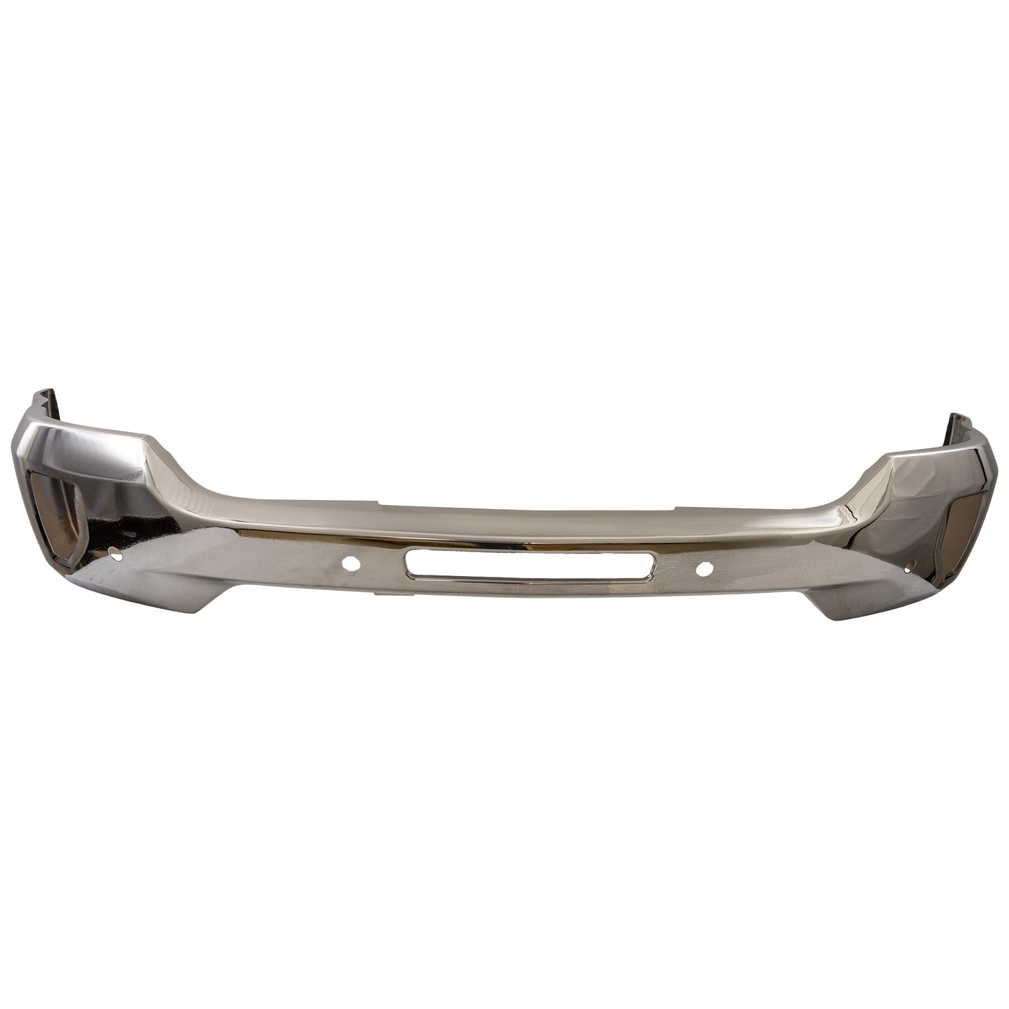 Front Bumper, Chrome, With Fog Light Holes, With Impact Bar Skid Plate, Without Mounting Brackets