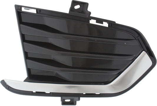 Front, Passenger Side Bumper Grille, Black