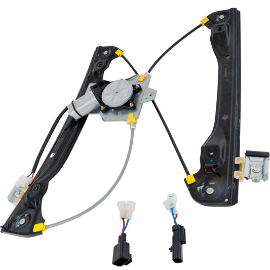 2-Pin Connector Front, Passenger Side Power Window Regulator, with Motor, For Models without Express Up and Down
