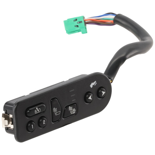 Front, Driver Side Seat Heater Switch, 12 Male Blade Terminals, 1 Male Connector