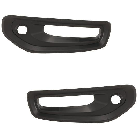 Front, Driver and Passenger Side Fog Light Trims, Textured Black