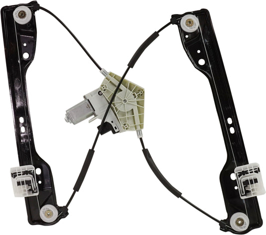 Front, Passenger Side Window Regulator, Power, 6-Pin Connector, With One Touch Up/Down Feature