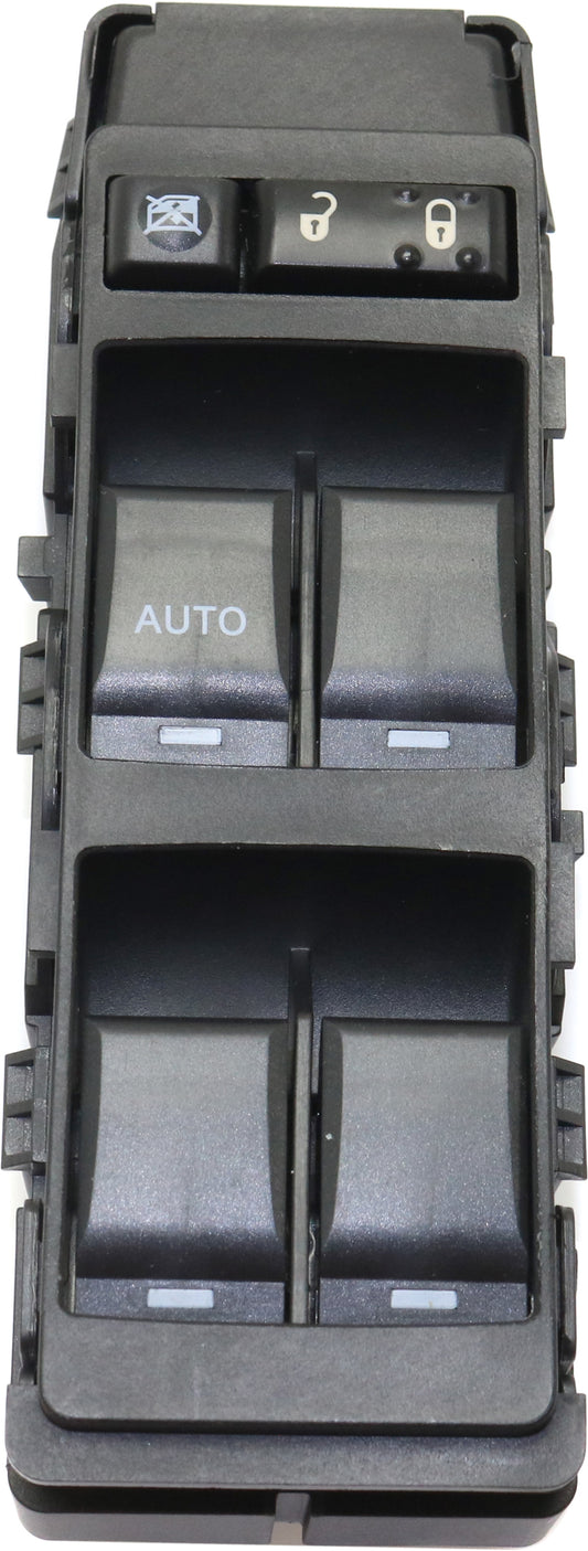 Front, Driver Side Window Switch, Black, 6-Button, 13 Blade, Driver Side One Touch Power Windows