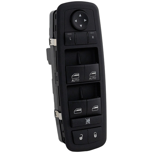 Front, Driver Side Window Switch, Black, 10-Button, 4-Door