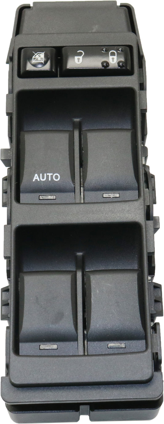 Front, Driver Side Window Switch, Black, 6-Button