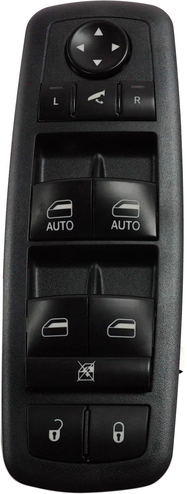 Front, Driver Side Window Switch, Black, with Power Sliding Door