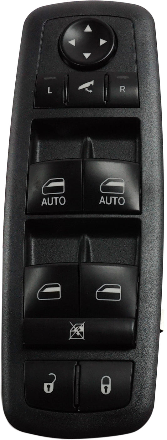 Front, Driver Side Window Switch, Black, with Power Sliding Door