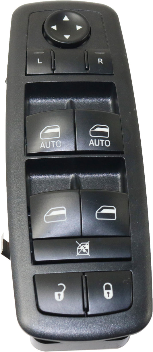 Front, Driver Side Window Switch, Black, With 11 Prong Connector, For Models With Driver and Passenger Auto Down