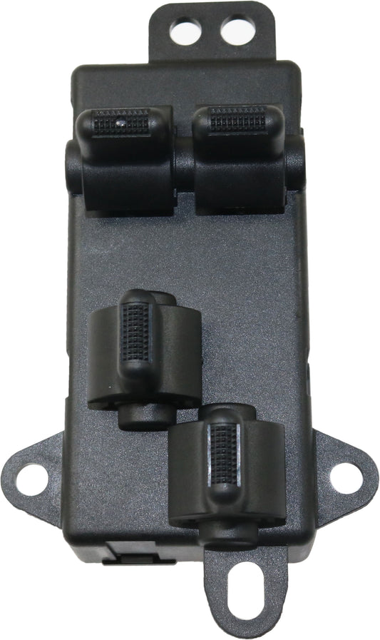 Front, Driver Side Window Switch, Black, 4-Button, with One-Touch Feature