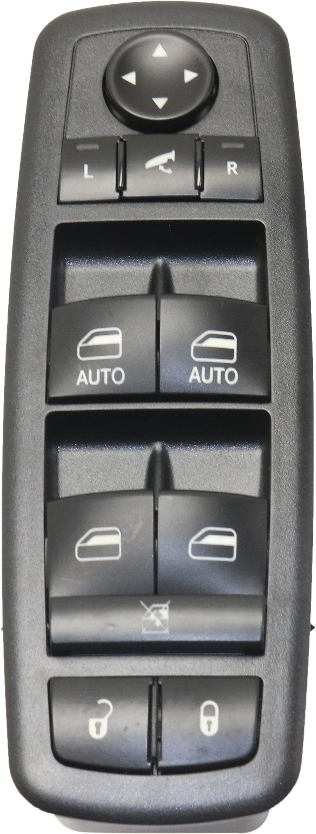 Front, Driver Side Window Switch, Black, 11-Button, With Power Mirrors, With Power Folding