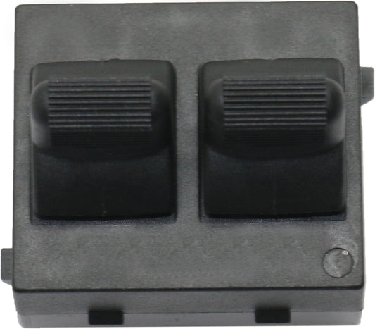 Front, Driver Side Window Switch, Black, 2-Button