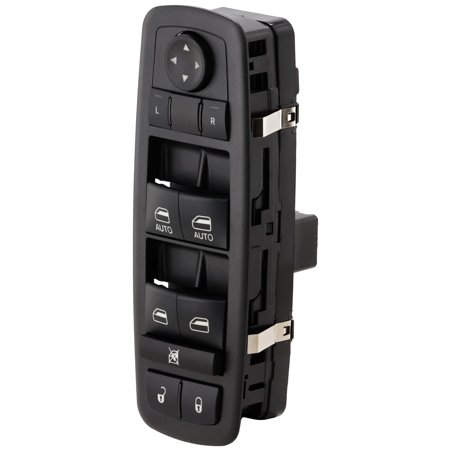 Front, Driver Side Window Switch, Black, without Power Folding Mirrors