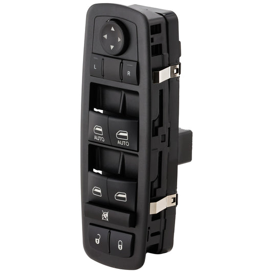 Front, Driver Side Window Switch, Black, without Power Folding Mirrors