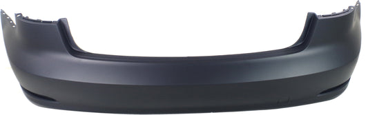 Rear Primed Bumper Cover, Convertible/Sedan, Without Parking Aid Sensor Holes, CAPA Certified