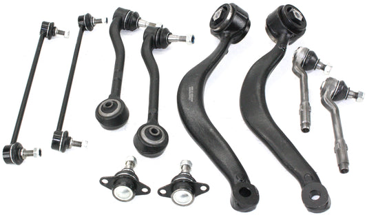 Front, Driver and Passenger Side, Upper and Lower Control Arm