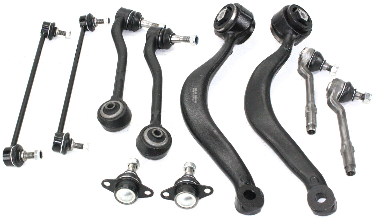Front, Driver and Passenger Side, Upper and Lower Control Arm