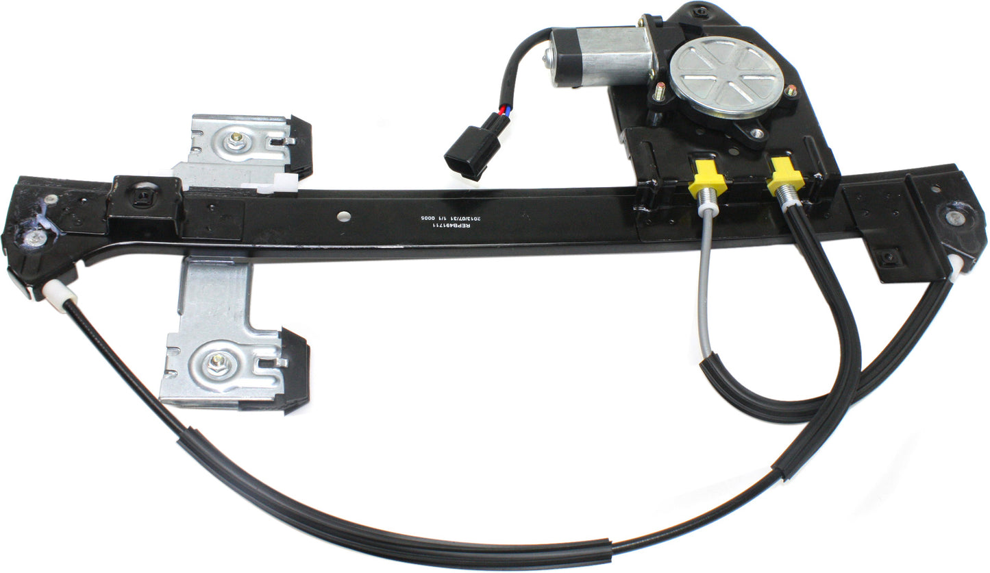 Rear, Passenger Side Power Window Regulator, With Motor