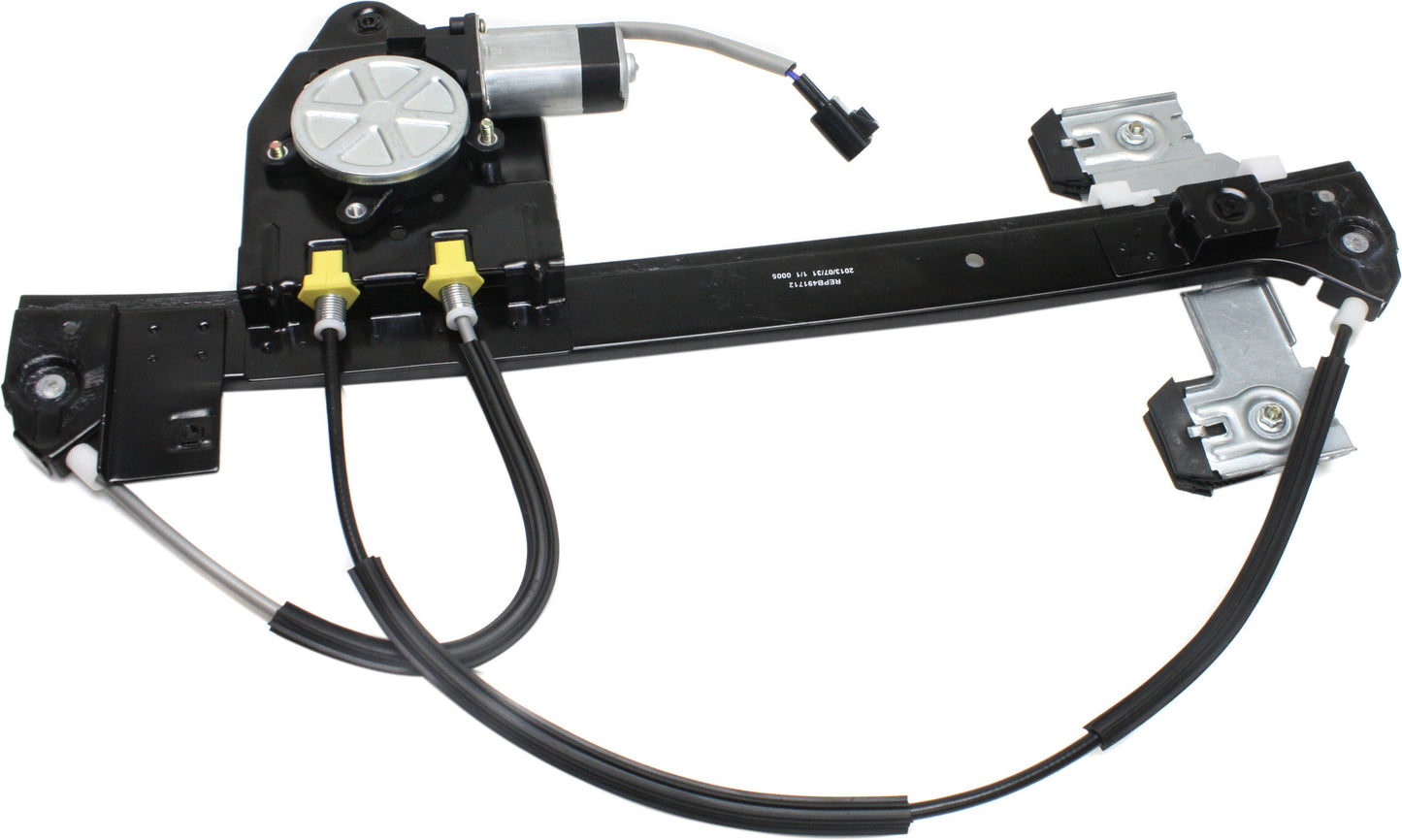 Rear, Driver Side Power Window Regulator, With Motor
