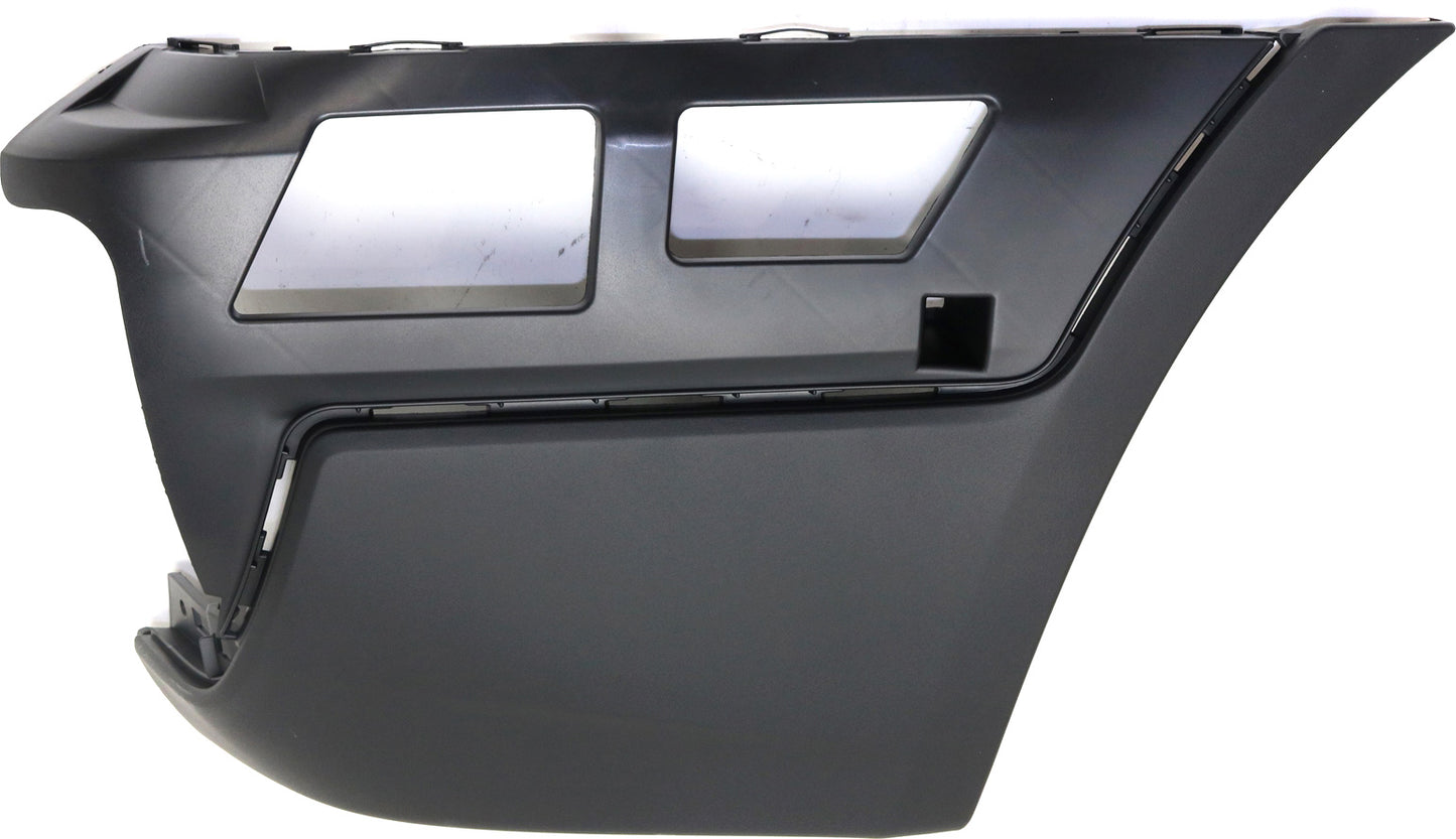 Rear, Passenger Side Bumper End, Textured Plastic