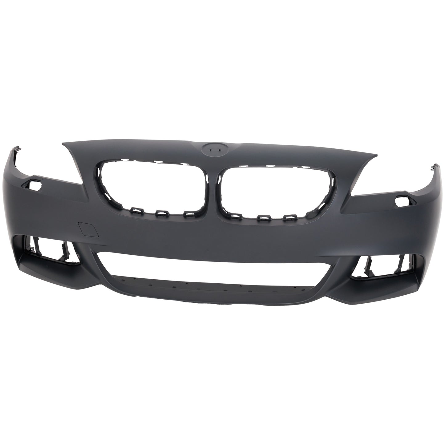 Накладка на передний бампер, грунтованная, базовая модель, седан, для моделей с M-пакетом, с отверстиями для противотуманных фар, без отверстий для датчиков парковки, сертифицирована CAPA