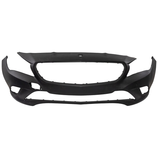Front Primed Bumper Cover, 4 Cyl., 2.0L Engine, For Models Without Parking Aid Sensor Holes and AMG Styling Package, CAPA Certified