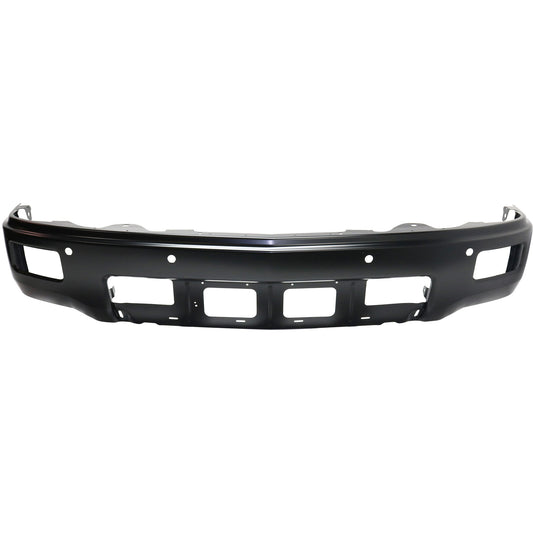 Front Bumper, Powdercoated Black, With Fog Light Holes, With Parking Aid Sensor Holes, Without Mounting Brackets, CAPA CERTIFIED